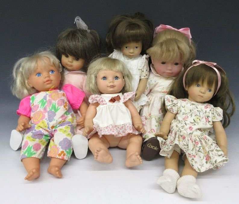 [ZEROnet] 抱き人形 西洋人形 Gotz ドイツ製 Corolle フランス製 ドール 女の子 スリープアイ 衣装付き 6点 まとめて 当時物 ％H84-26