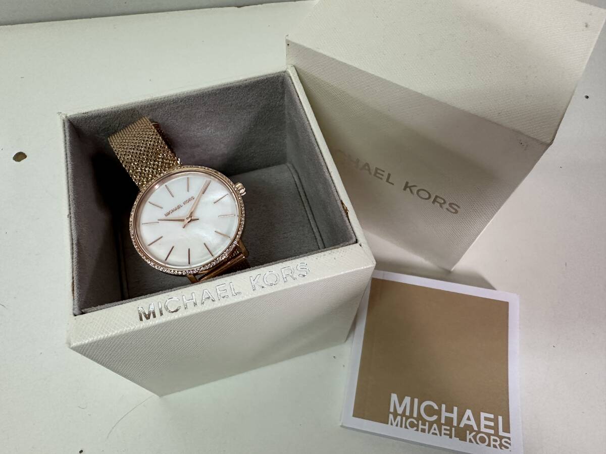 Ut14◆MICHAEL KORS マイケルコース◆腕時計 レディース MK-4688 クォーツ ピンクゴールド アクセサリー 箱付