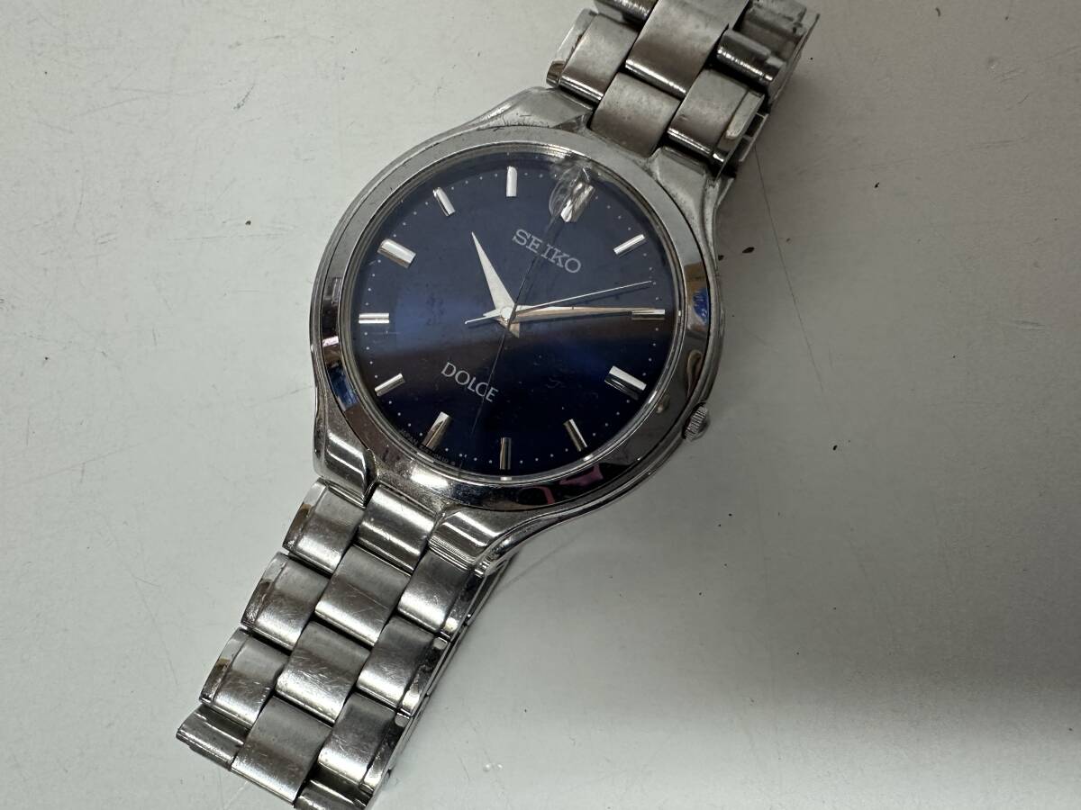 Ut18◆SEIKO セイコー◆腕時計 DOLCE/ドルチェ 8J41 クォーツ メンズ アクセサリー ドレスウォッチ シルバー