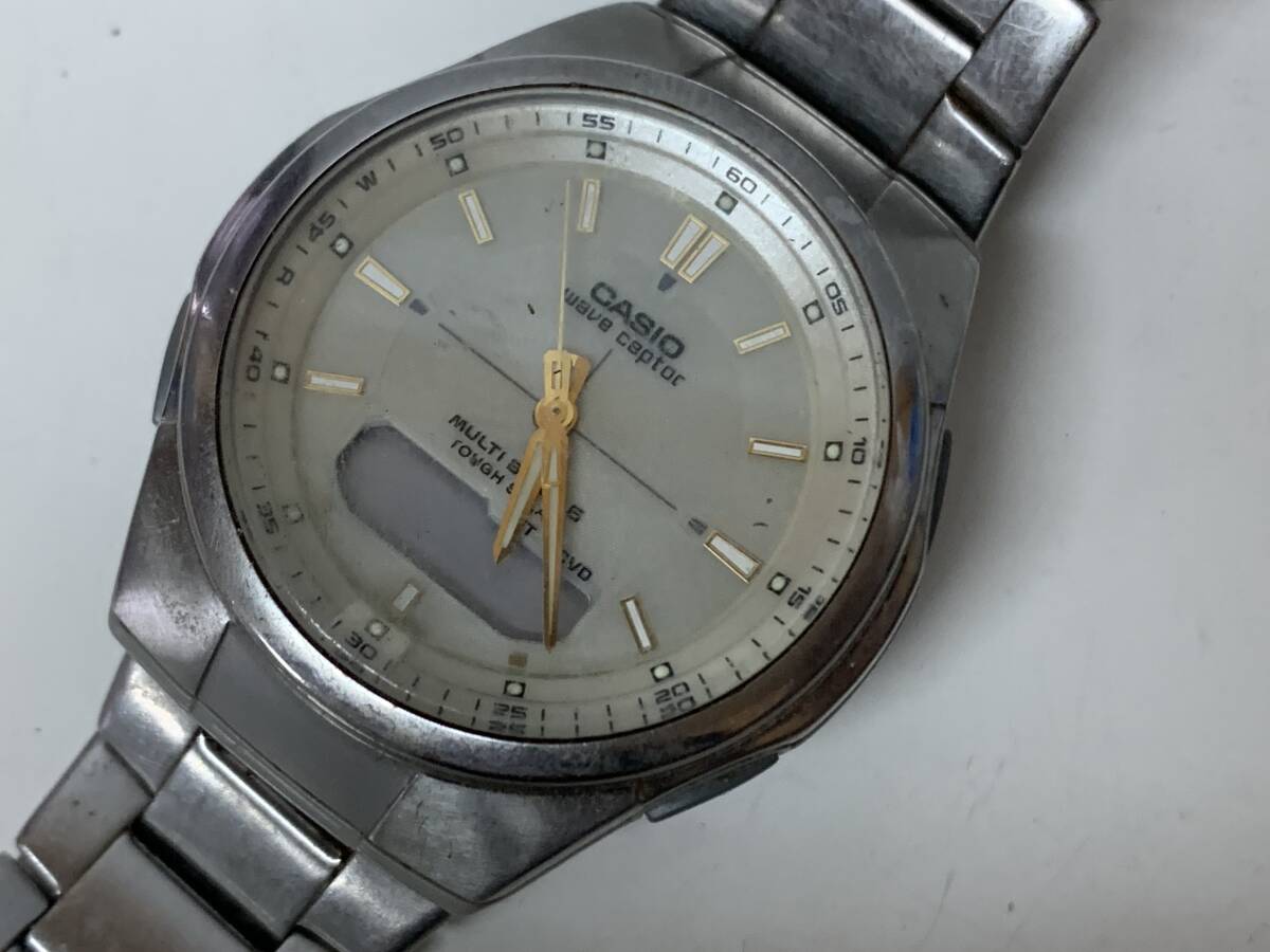 Ut27◆CASIO カシオ◆腕時計 WAVE CEPTOR 電波ソーラー MULTI BAND6 タフソーラー メンズ アクセサリー