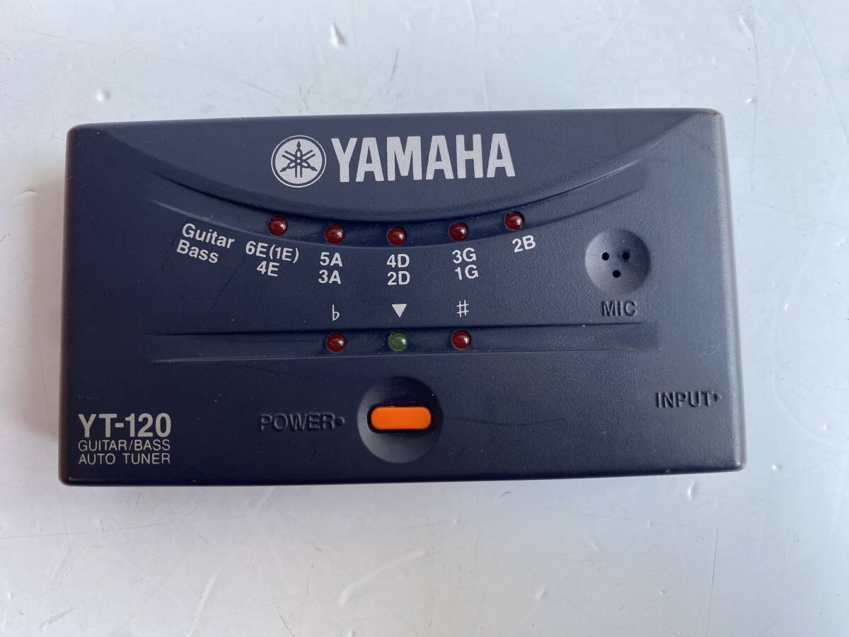 ⑪t289◆YAMAHA ヤマハ◆オートチューナー YT-120 ギター ベース チューナー 音叉調整 LED表示 楽器アクセサリー ジャンク