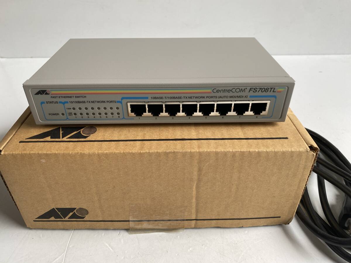⑪t297◆Allied Telesis アライドテレシス◆8ポートスイッチングハブ ファーストイーサネット スイッチ CentreCOM FS708TL 100BASE-TX 美品