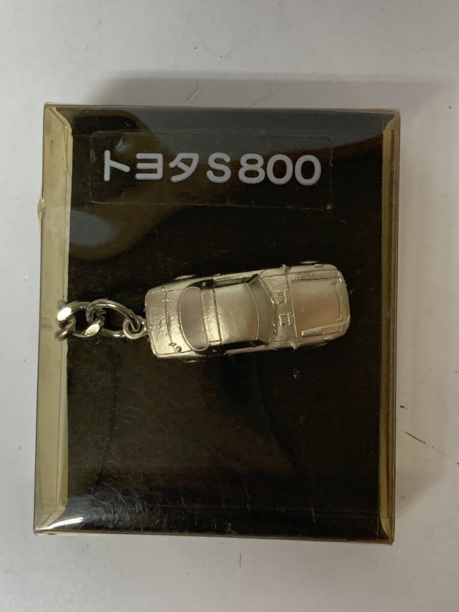 Et33◆トヨタS800◆キーホルダー メタル TOYOTA/トヨタ ヨタハチ 箱付 ミニカー コレクター レトロ 旧車 未使用