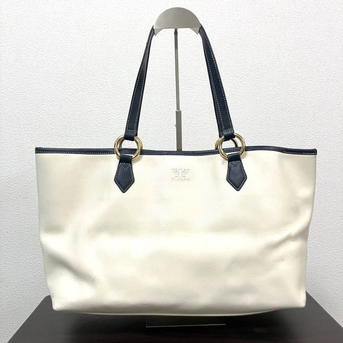 状態良好！ 濱野皮革工藝 ハマノ 本革 トートバッグ A4収納 肩掛け 自立 レザー 皇室御用達