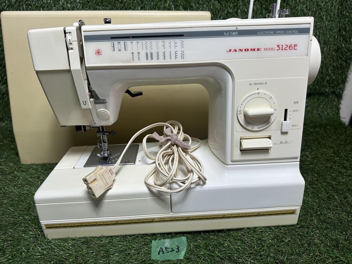 A523 JANOME ジャノメ　3126E ハンドクラフト 電子ミシン　通電確認のみ