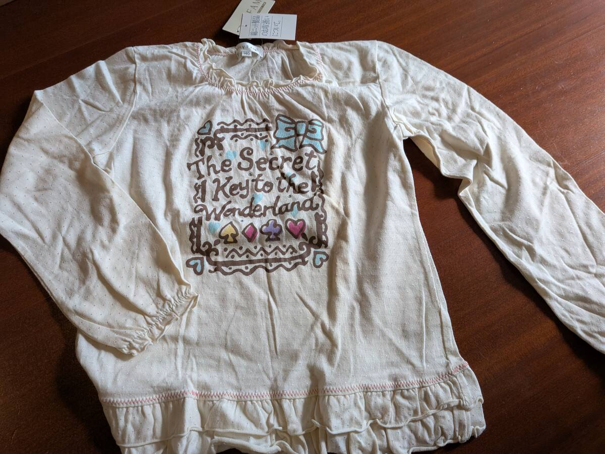 【未着用新品】any FAM ラメ・ビーズ入り長袖Tシャツ・トップス キッズ140cmサイズ