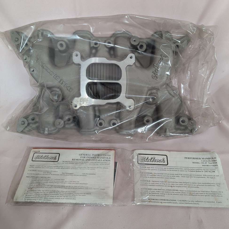 未使用品 351 4V エーデルブロック インテーク マニホールド フォード Edelbrock 送料無料！