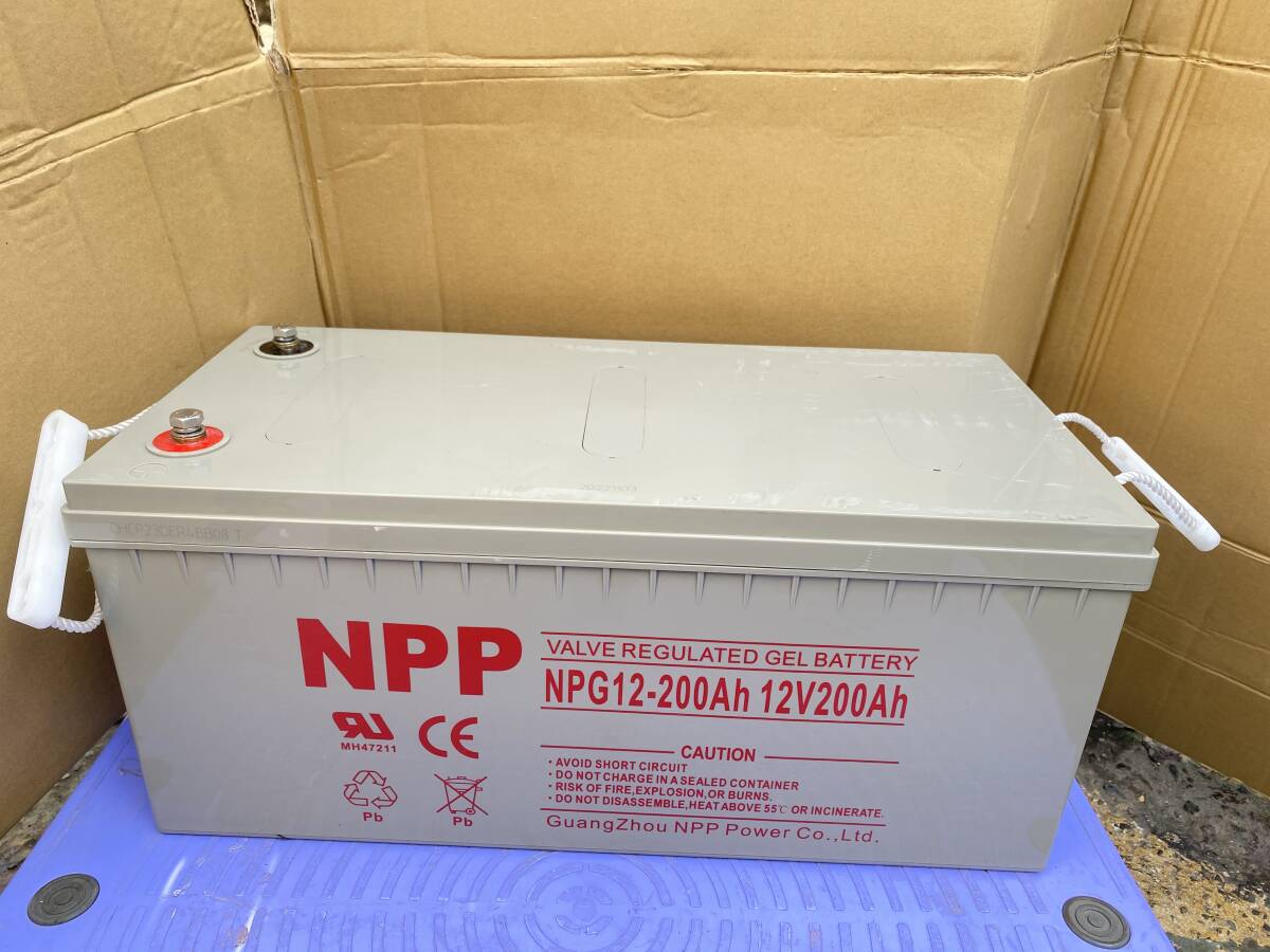 引取限定 NPP NPG12-200Ah 12V 200Ah バッテリー 太陽光発電 蓄電池 VALVE REGULATED GEL BATTERY 