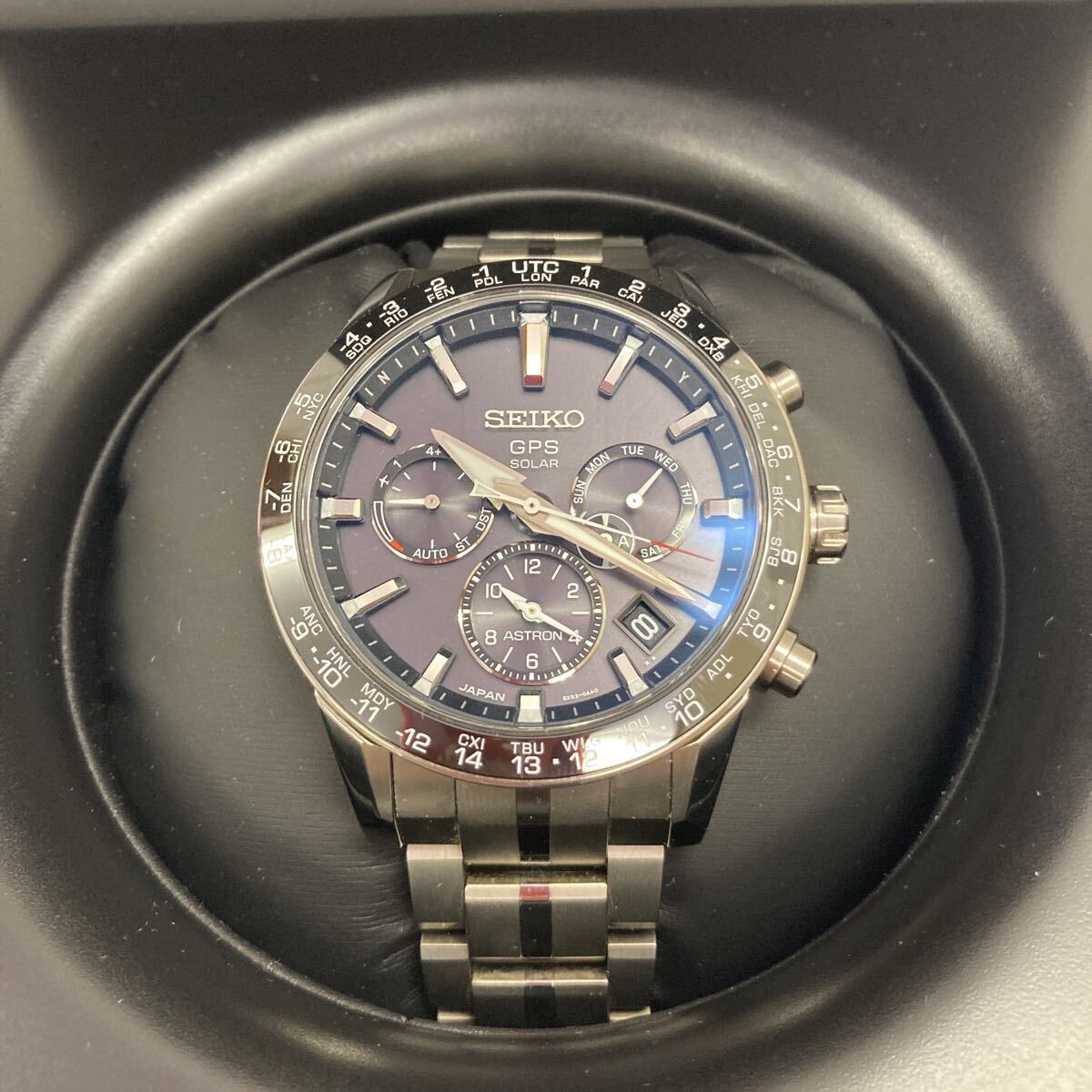 １円〜 SEIKO ASTRON セイコー アストロン GPS 衛星電波 ソーラー セラミック×チタン 5X53-0AB0 腕時計
