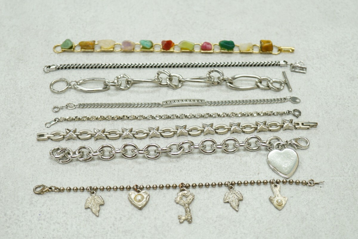 B449 海外製含む 天然石など ブレスレット 8点セット ヴィンテージ アクセサリー 大量 おまとめ まとめて まとめ売り