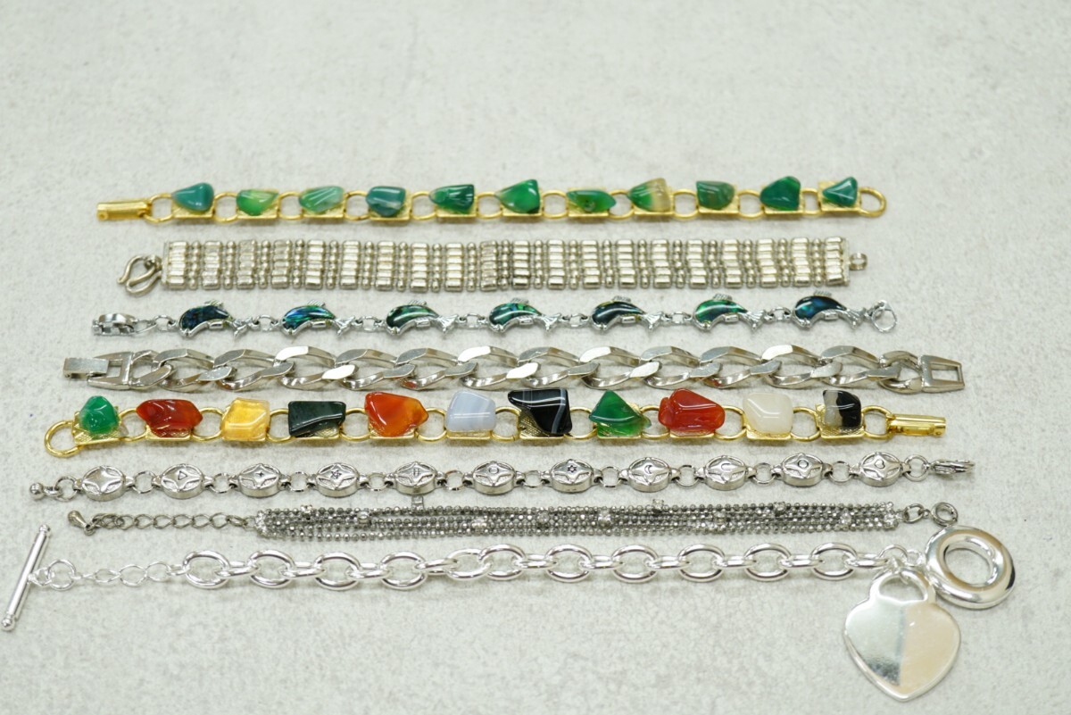 B445 海外製含む 天然石 シェル 貝など ブレスレット 8点セット ヴィンテージ アクセサリー 大量 おまとめ まとめて まとめ売り