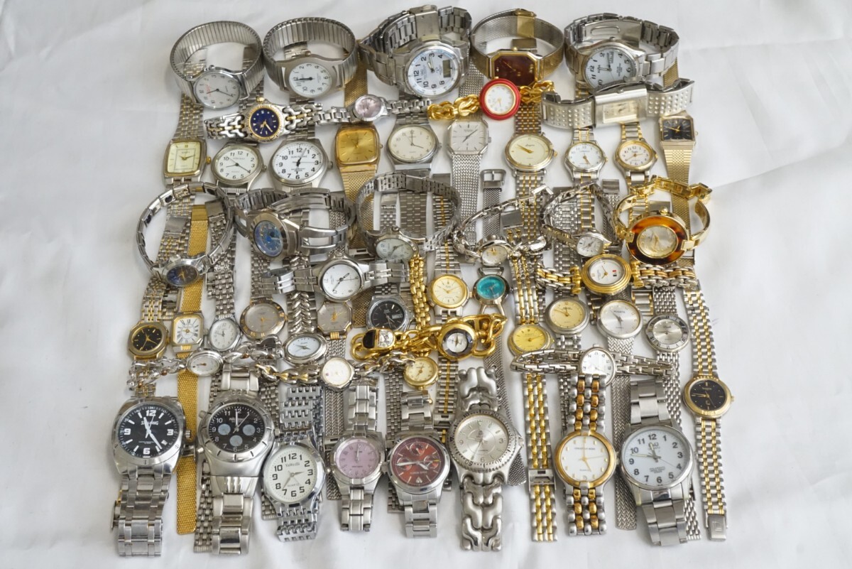 F982 大量 腕時計 50点セット QUARTZ/クォーツ メンズ レディース ヴィンテージ アクセサリー まとめて おまとめ まとめ売り 不動品