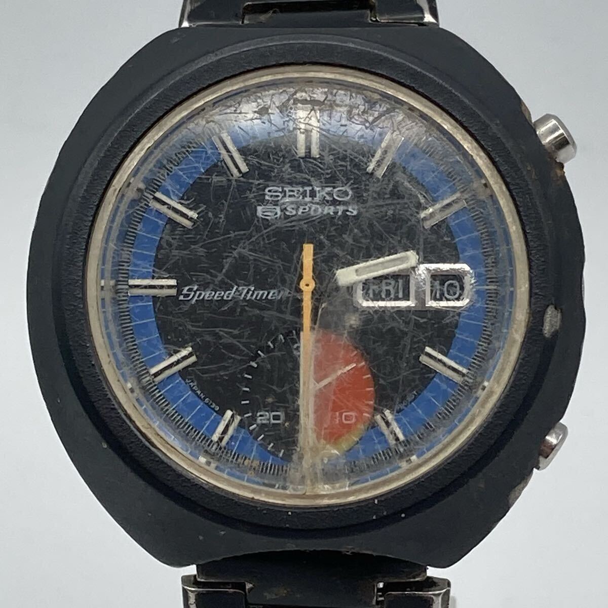 【F2288-i】腕時計 SEIKO 5 sports 6139-8010 セイコー 5スポーツ デイデイト 稼動品