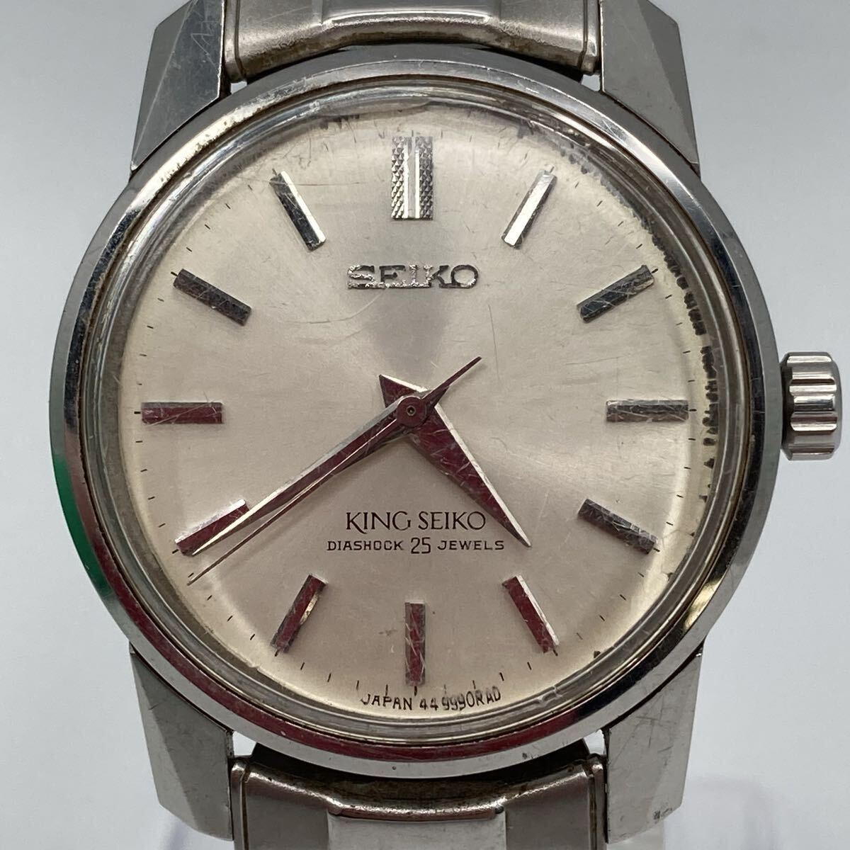 【AB2289-i】腕時計 KING SEIKO 44-9990 SS キングセイコー 25石 シルバー 稼働品
