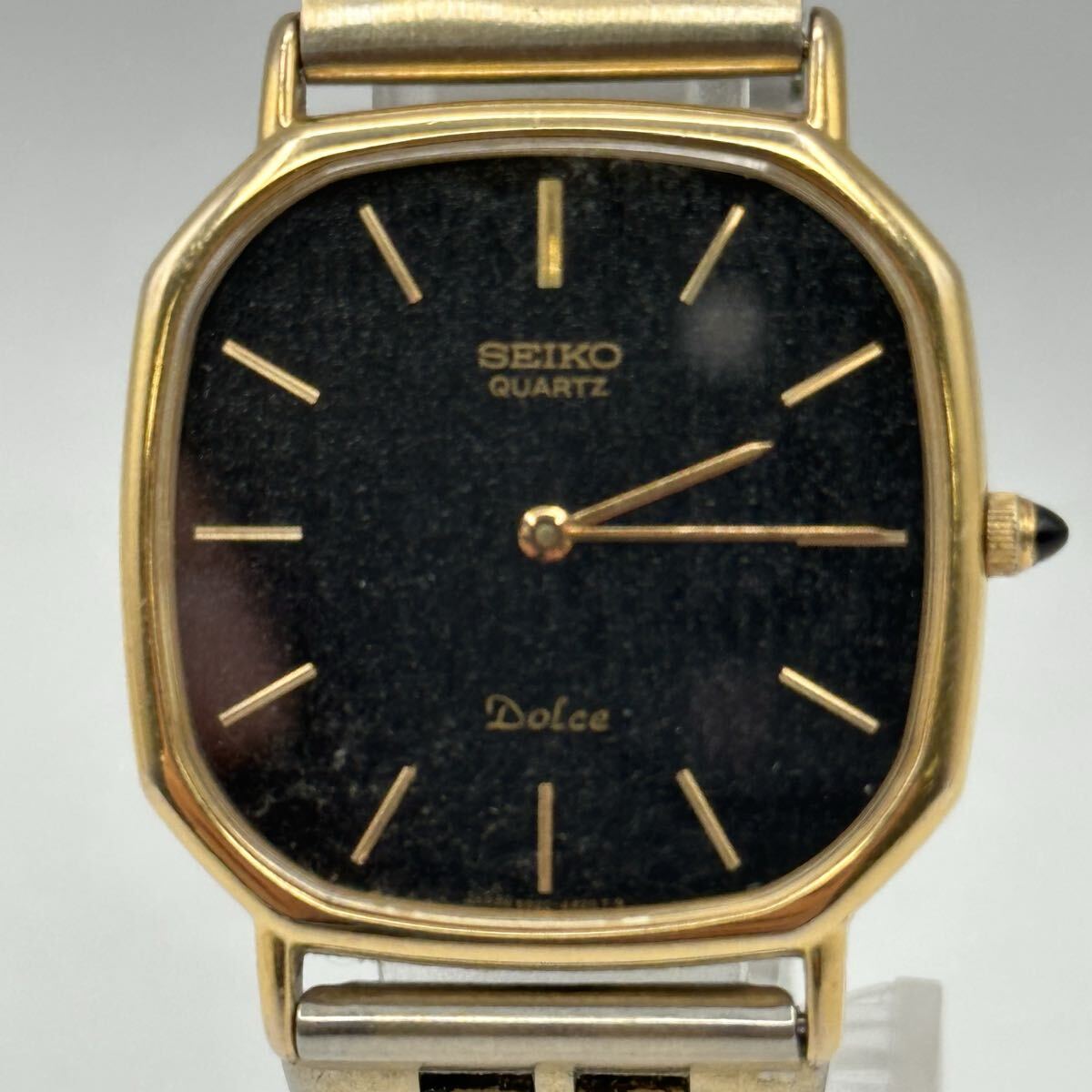 【B2301-i】腕時計 SEIKO dolce 6020-5950 10K st. steel back セイコー ドルチェ クォーツ 