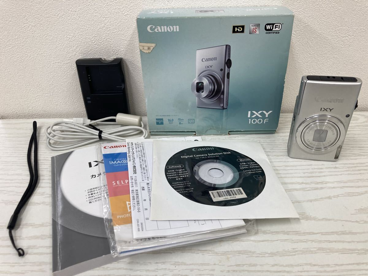 【G2305-j】 デジカメ Canon IXY 100F PC1896 キャノン コンパクトデジタルカメラ シルバー 動作品