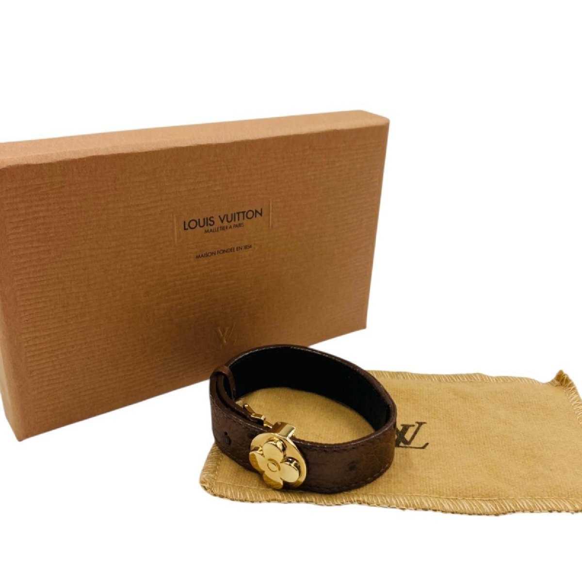 LOUIS VUITTON ルイヴィトン グッドラック ベルトブレス オーストリッチ M64441