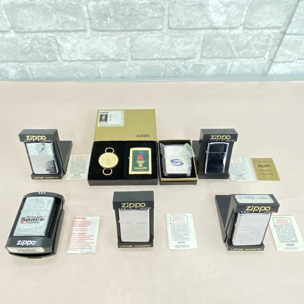 『TJ16』ほぼ未使用/Zippo ジッポ 7点 ケネディ スペースセンター/1996 アトランタオリンピック/カリフォルニア/他 2点火花有り 現状