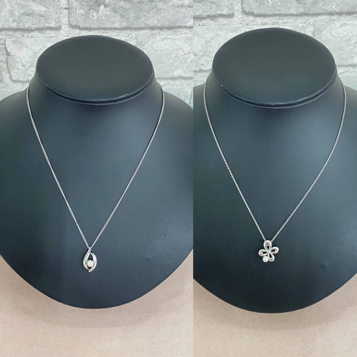 『ON3』TASAKI　パール　ネックレスｘ2　T S刻印あり　一部SV925　一粒パール　ホワイトカラー　田崎真珠　現状品