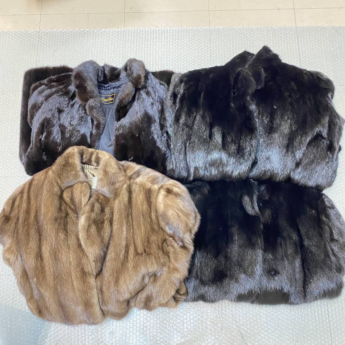 『NN2』毛皮　ミンク　サガミンク 銀サガ/サガミンクロイヤル/ノーブランド　リアルファー　ロングコート/ハーフコート　現状品