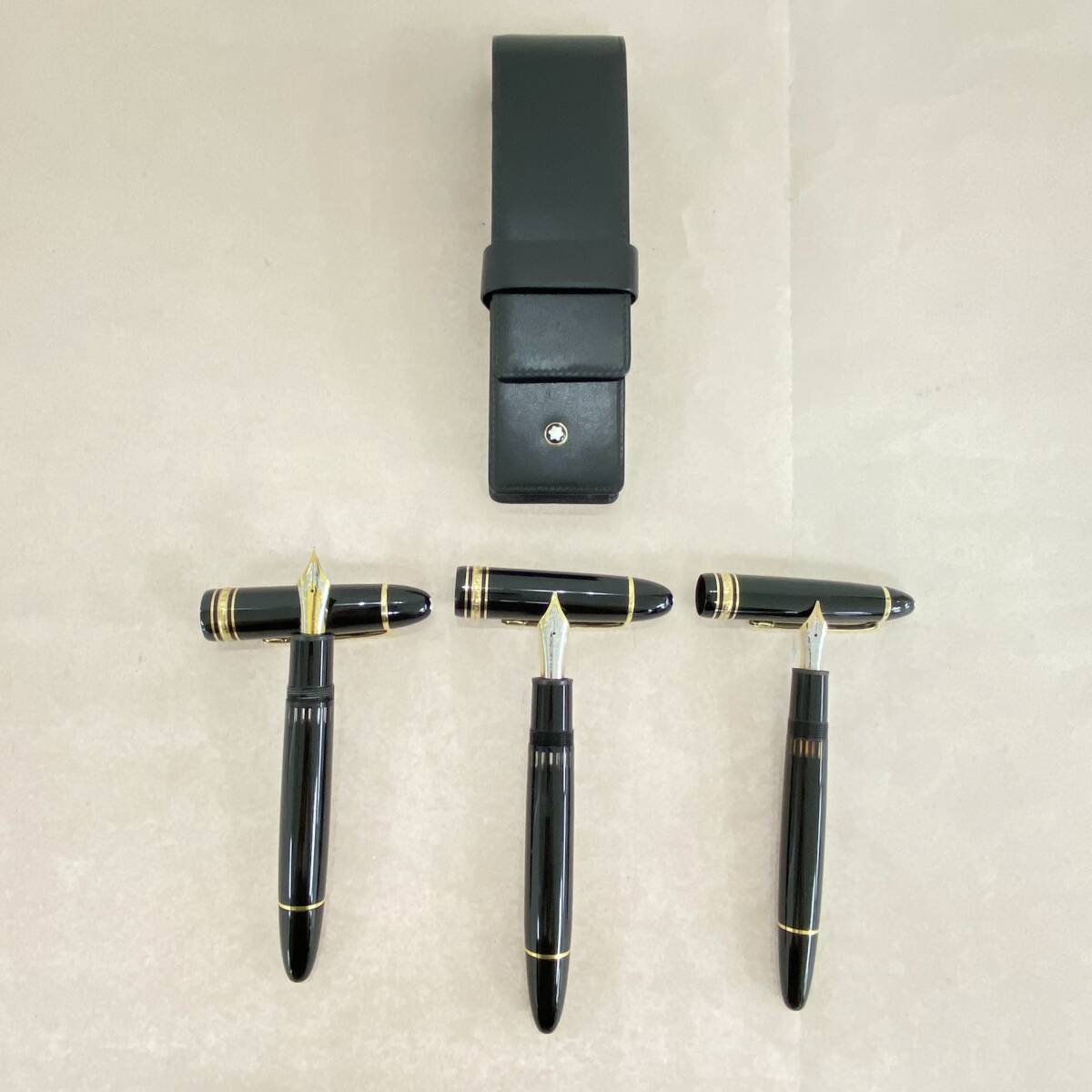 『F4』万年筆 　Mont Blanc　モンブラン 万年筆 計3点 マイスターシュテュック №146/№149×2 ペン先18K 14K　4810　筆記用具　現状品