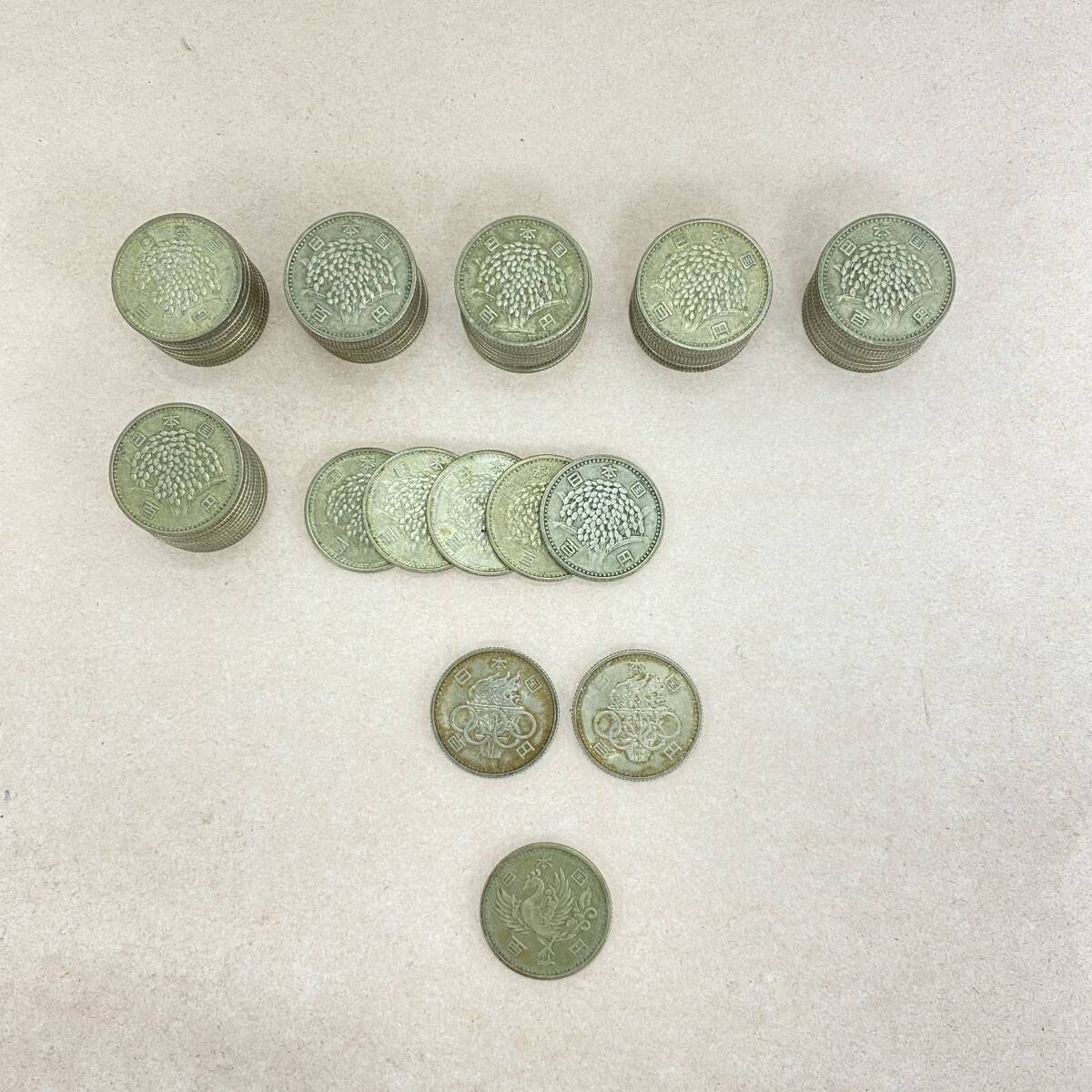 『NN11』銀貨　総額面￥6.800-　旧100円ｘ68枚（稲穂ｘ65/オリンピックｘ2/鳳凰ｘ1）記念硬貨　古銭　コレクターズ品　　現状品