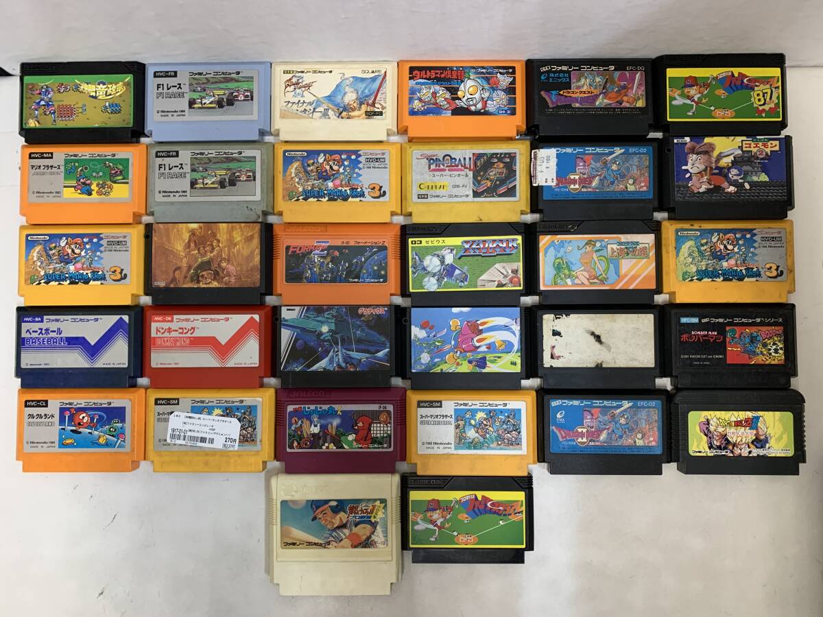 ファミコン FC ソフト 約32個 動作未確認 ジャンク まとめ売り マリオ/ドンキーコング/ウルトラマン/ドラゴンクエスト【y7-123/0/0】