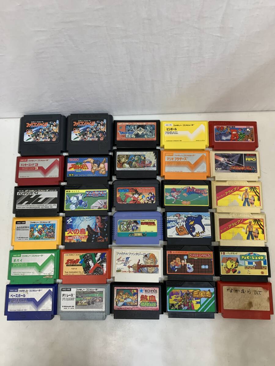 ファミコン FC ソフト 約30個 動作未確認 ジャンク まとめ売り マリオ/火の鳥/ドラゴンボール/ドラゴンクエスト/北斗の拳【y7-122/0/0】