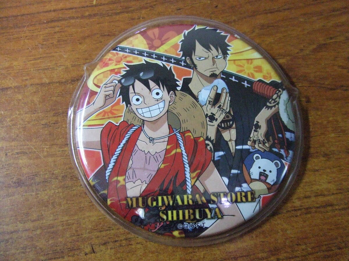 U684 缶バッジ ご当地限定 渋谷　ルフィ＆ロー トラファルガー ワンピース　缶バッジ　中古