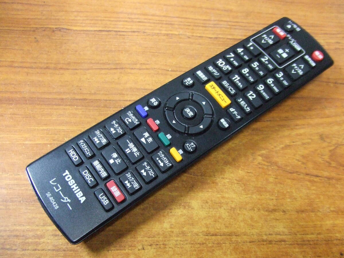 U851 東芝 レコーダー用リモコン SE-R0428 中古