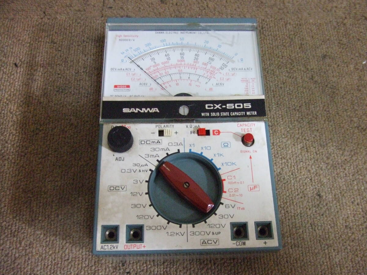 U886 SANWA サンワ CX-505 アナログマルチテスター 計測器 中古　本体　未確認 ジャンク