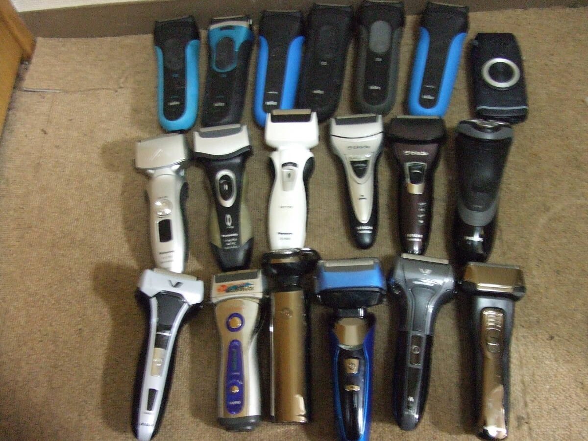  U970　電気シェーバー　髭剃り　１９台　まとめ　まとめて ブラウン/日立/他　本体　中古　未確認　ジャンク