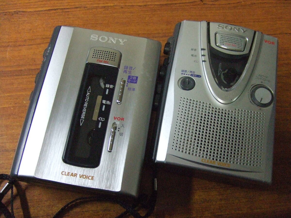 V134　2台セット/まとめ SONY ソニー カセットテープレコーダー TCM-500/TCM-400　本体　中古　ジャンク