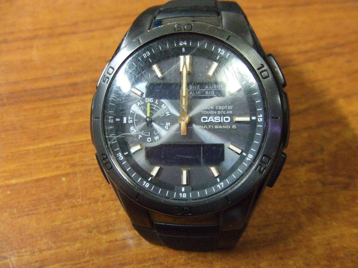 V228 CASIO カシオ wave ceptor ウェーブセプター WVA-M650 タフソーラー 　腕時計 動作未確認　現状品　ジャンク 中古
