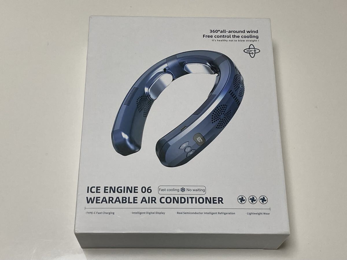 ネッククーラー　ネックヒーター　ICE ENGIN 06　WEARABLE AIR CONDITIONER　色：ネイビー