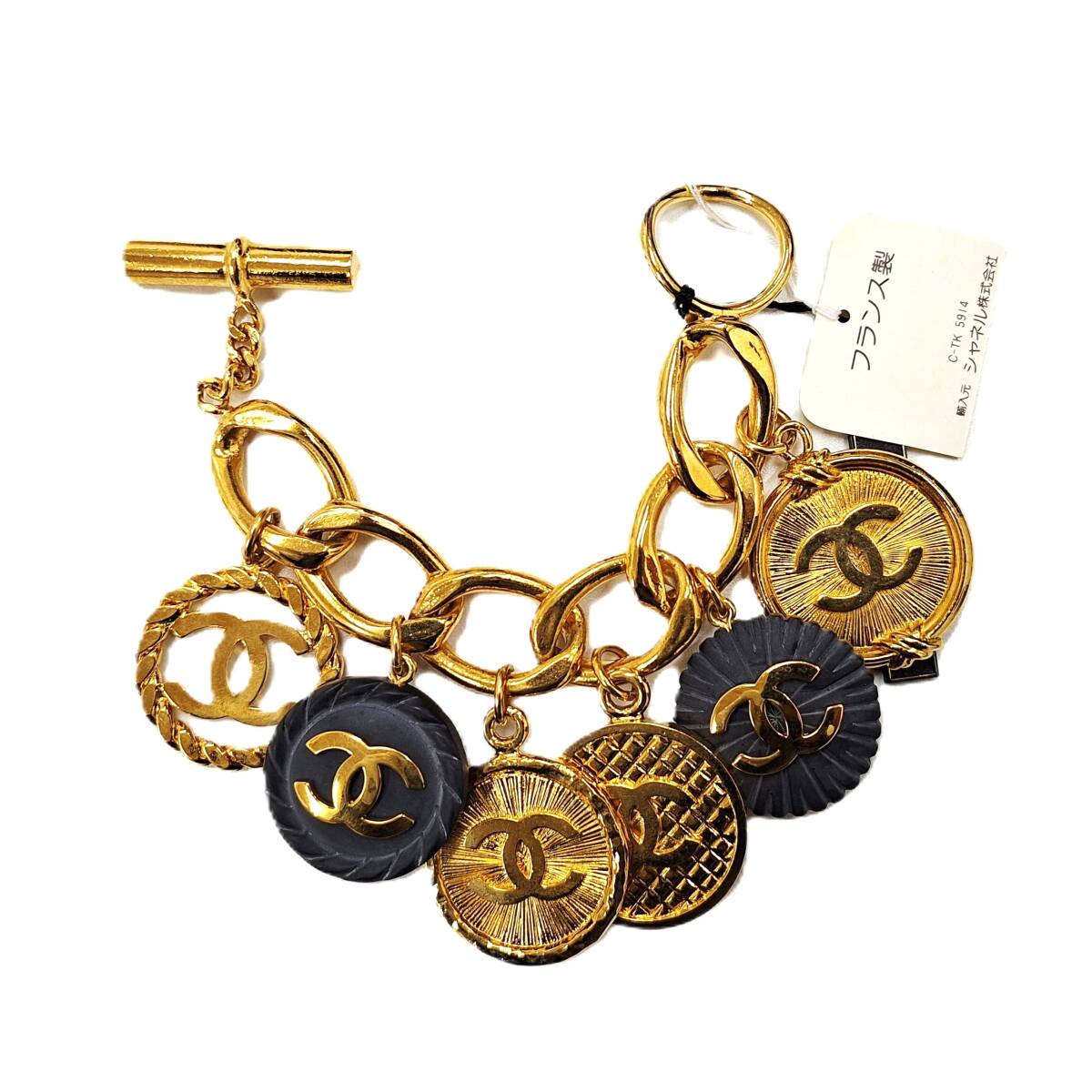 ◆　（未使用品）シャネル　ヴィンテージ　ココマーク　チャームブレスレット　◆