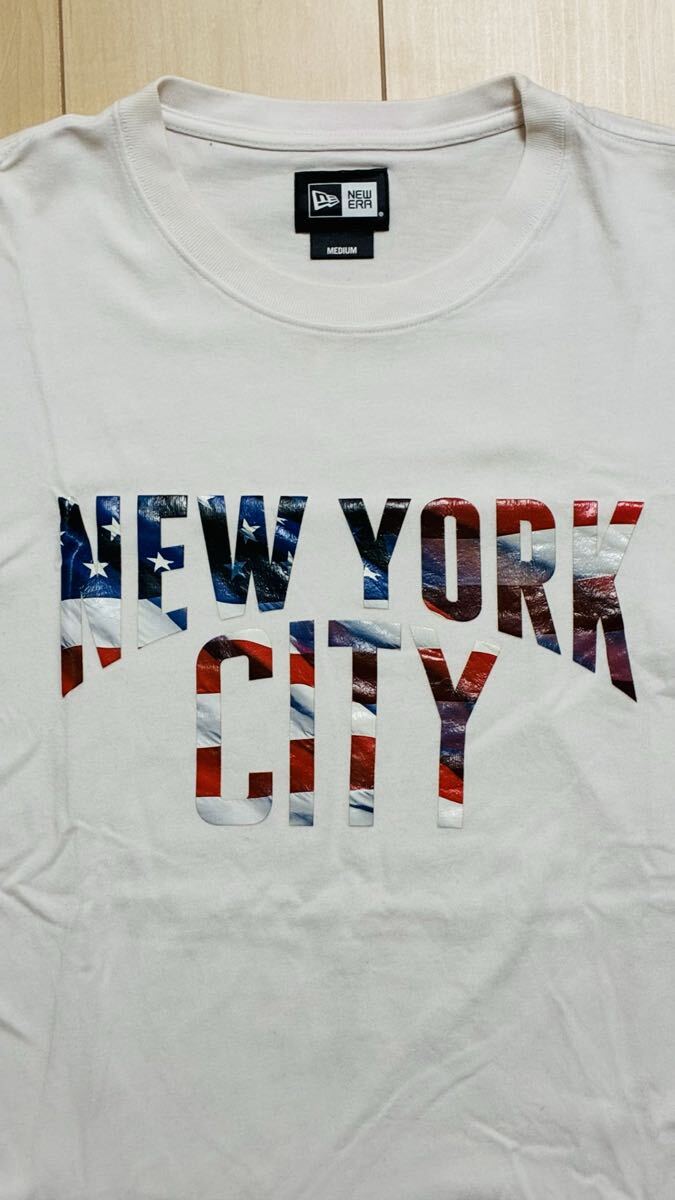 NEW ERA NEW YORK CITY Tシャツ MEDIUM ホワイト 星条旗柄　ニューエラ
