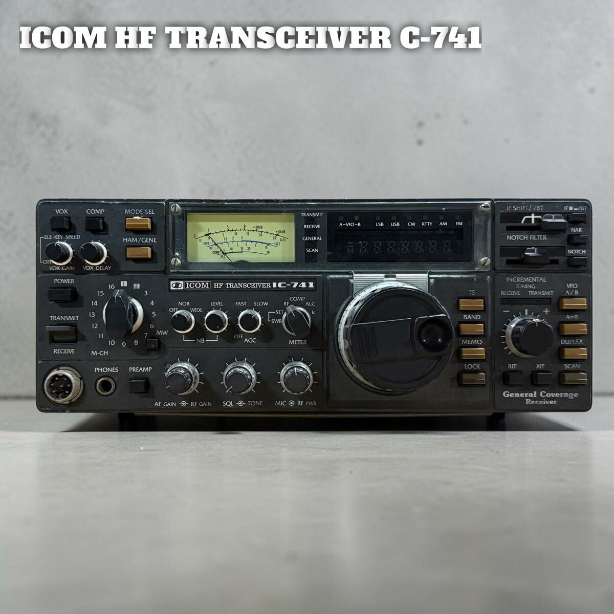 SNT1878 ICOM アイコム HF TRANSCEIVER トランシーバー C-741 動作未確認