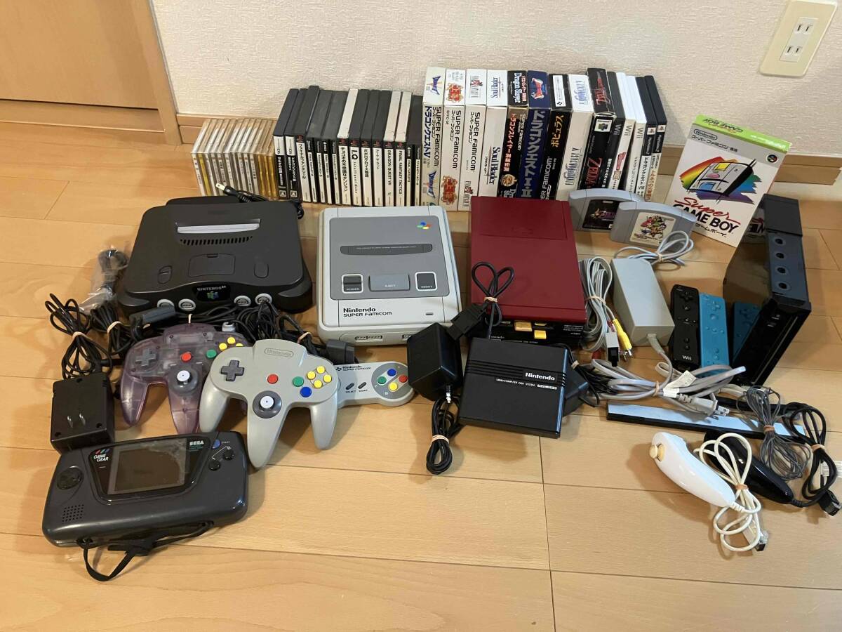 ★中古まとめ★ゲーム機・ゲームソフトまとめ GAME GEAR/ニンテンドウ64/スーパーファミコン/DISK SYSTEM/Wii/プレステ等 現状渡し