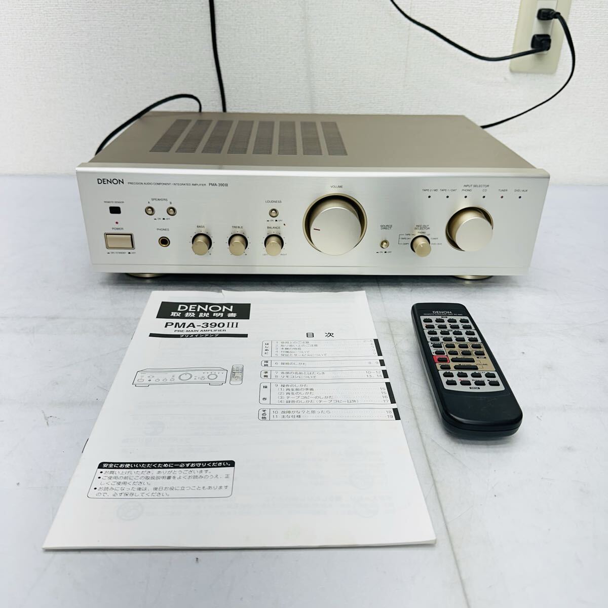 DENON プリメインアンプ PMA-390Ⅲ デノン リモコン RC-843