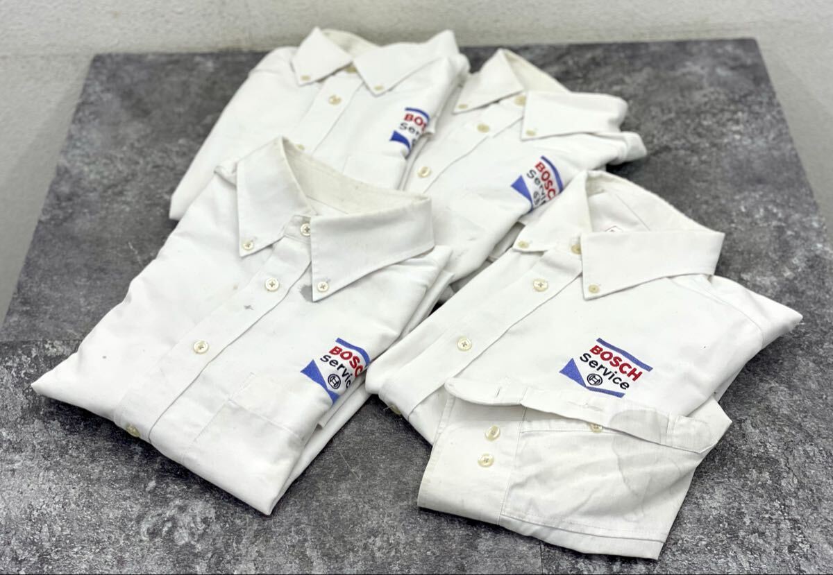BOSCH CAR SERVICE ボッシュカーサービス シャツ ワークシャツ 4着 まとめ Lサイズ ワークウェア 作業服■兵庫県姫路市から t2 26-914