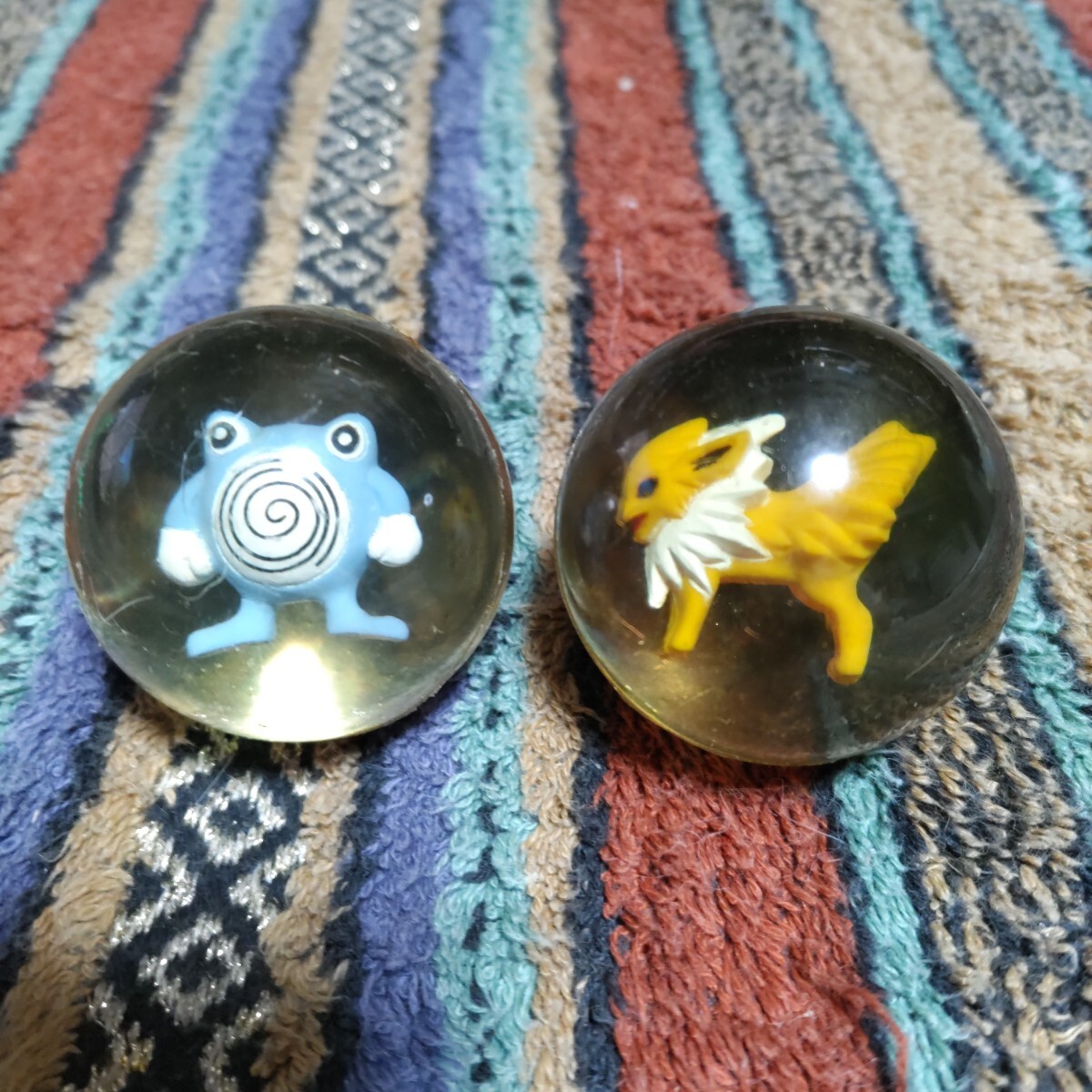 ポケモン スーパーボール フィギュア ニョロゾ サンダース トミー 初代 当時物 Pokemon Super Ball TOMY Vintage Jolteon Poliwhirl