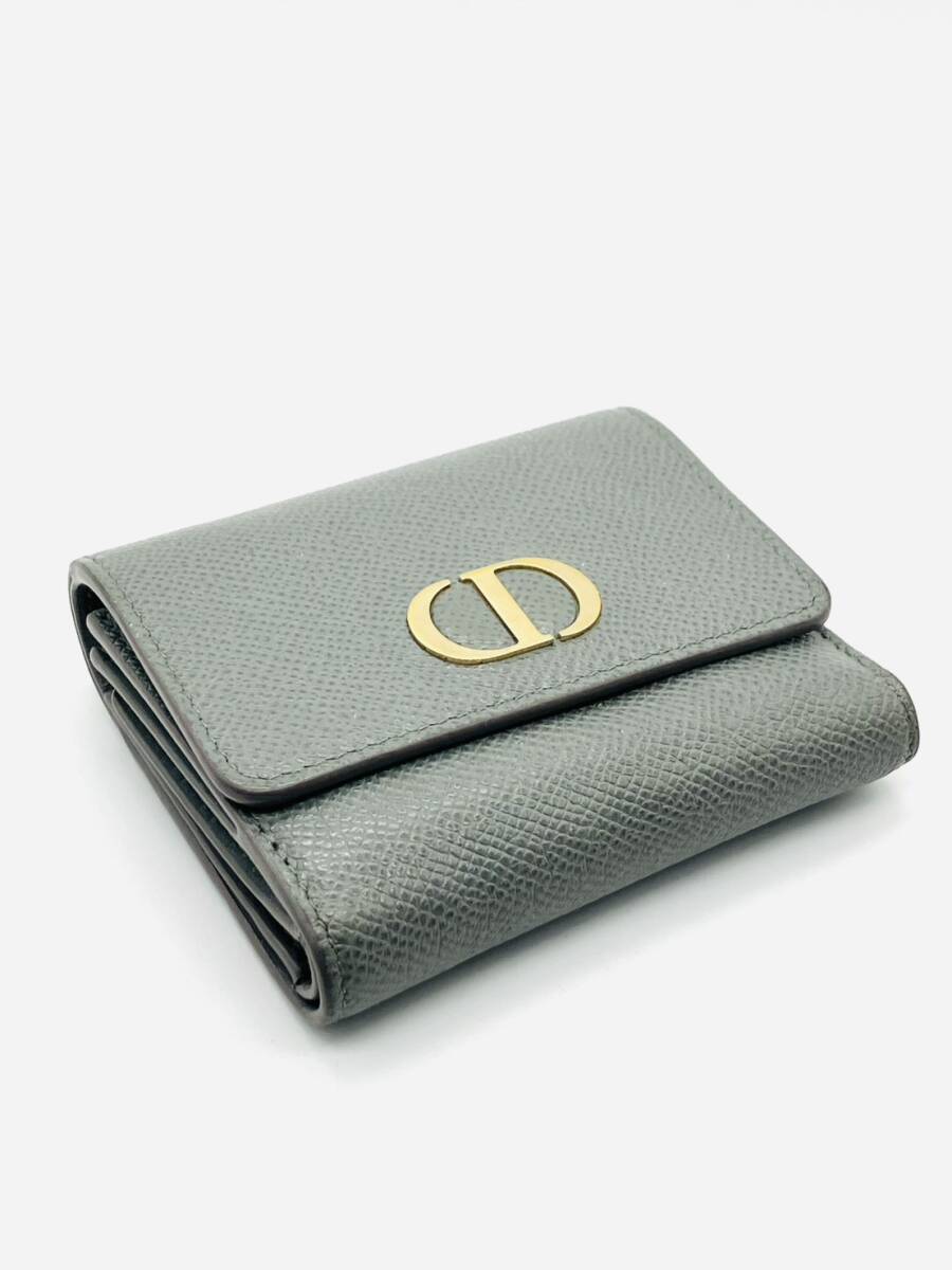 【現状品】Christian Dior クリスチャンディオール 30 モンテーニュ レザー 3つ折り財布 財布 コンパクトウオレット レディース