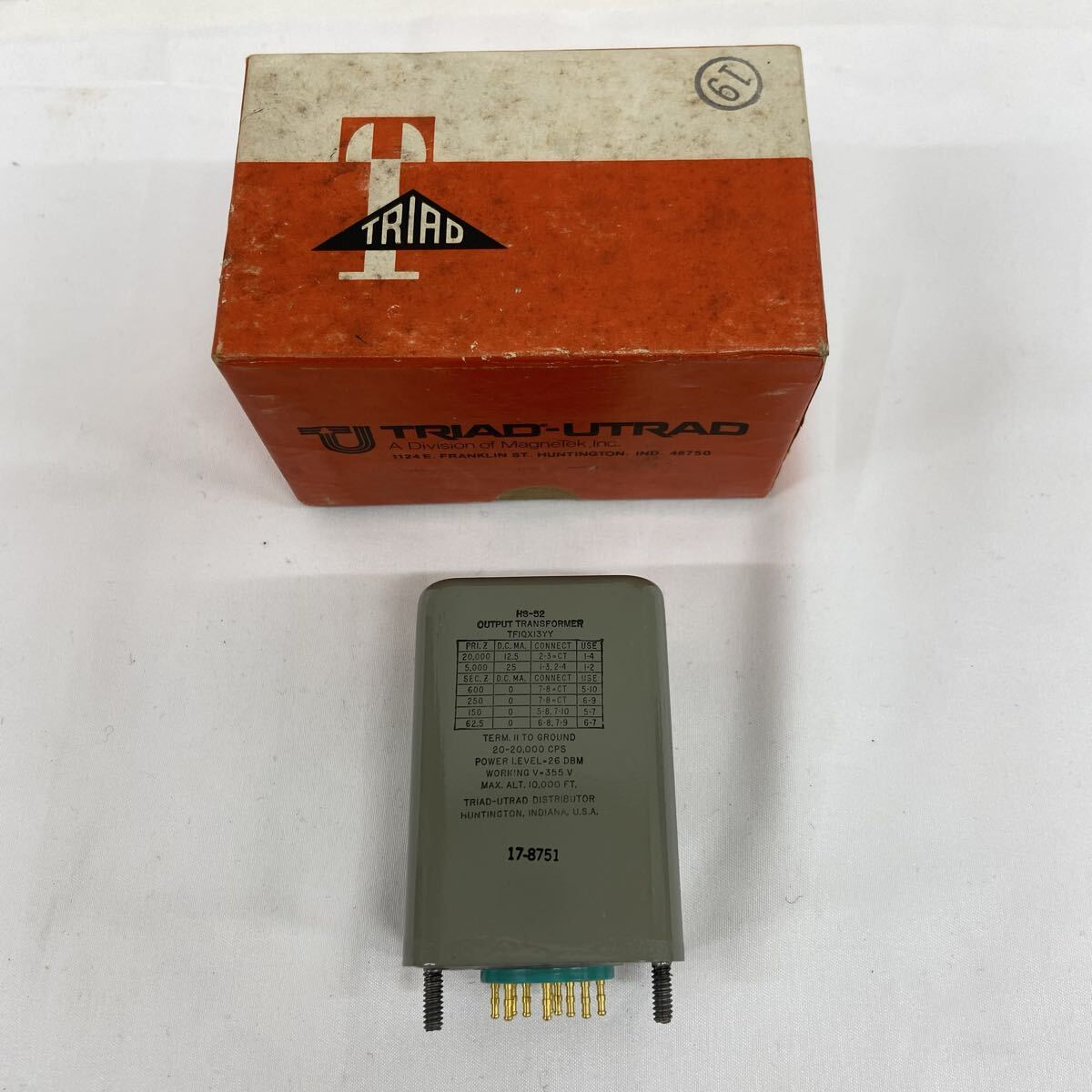 トライアッド TRIAD UTRAD HS-52 出力トランス 1個 箱付き 現状品