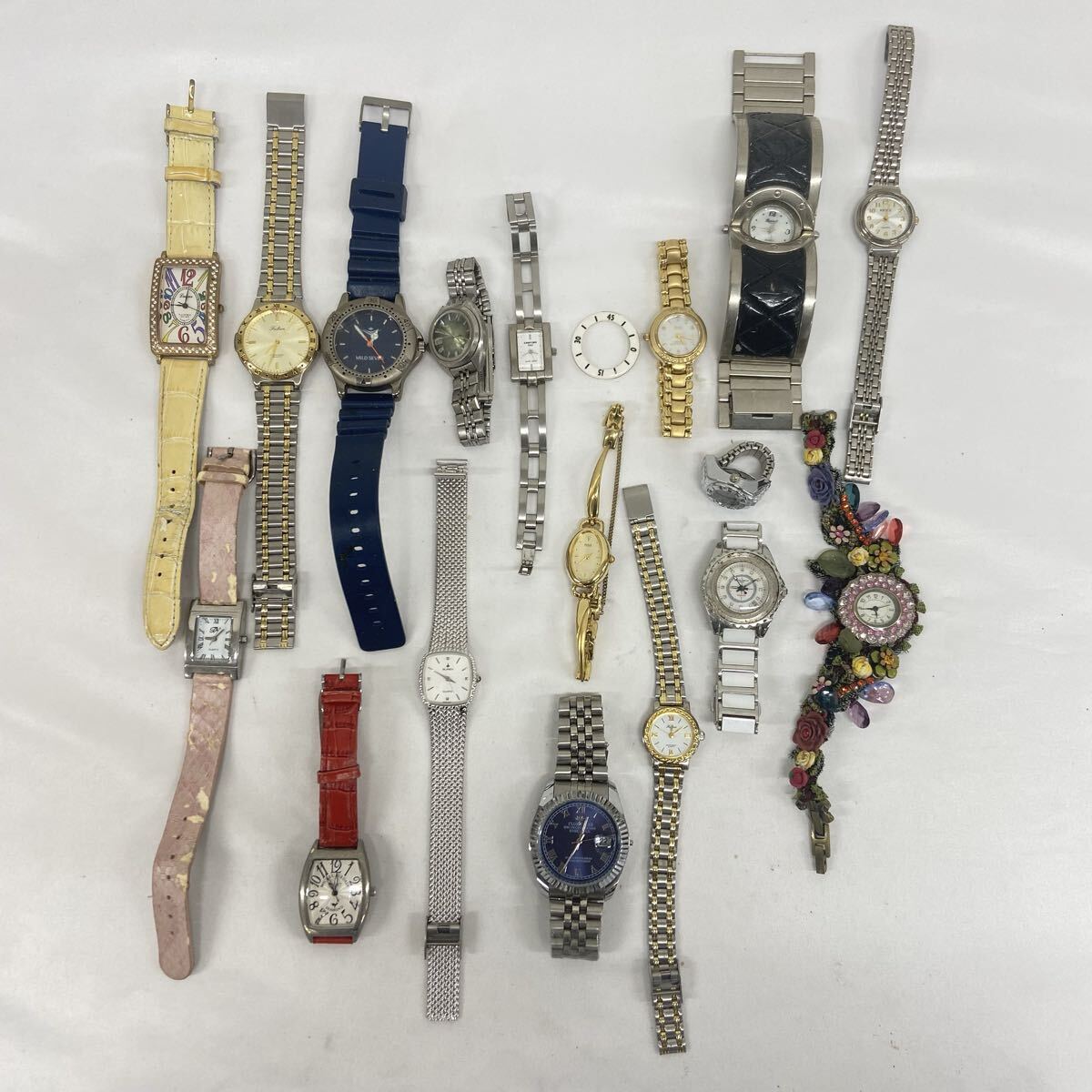 レディース腕時計 全17点 まとめ売り SEIKO/Falcon/J-AXIS/Takeo Nishida/ミッシェルジョルダン 装飾時計 稼働未確認 現状品