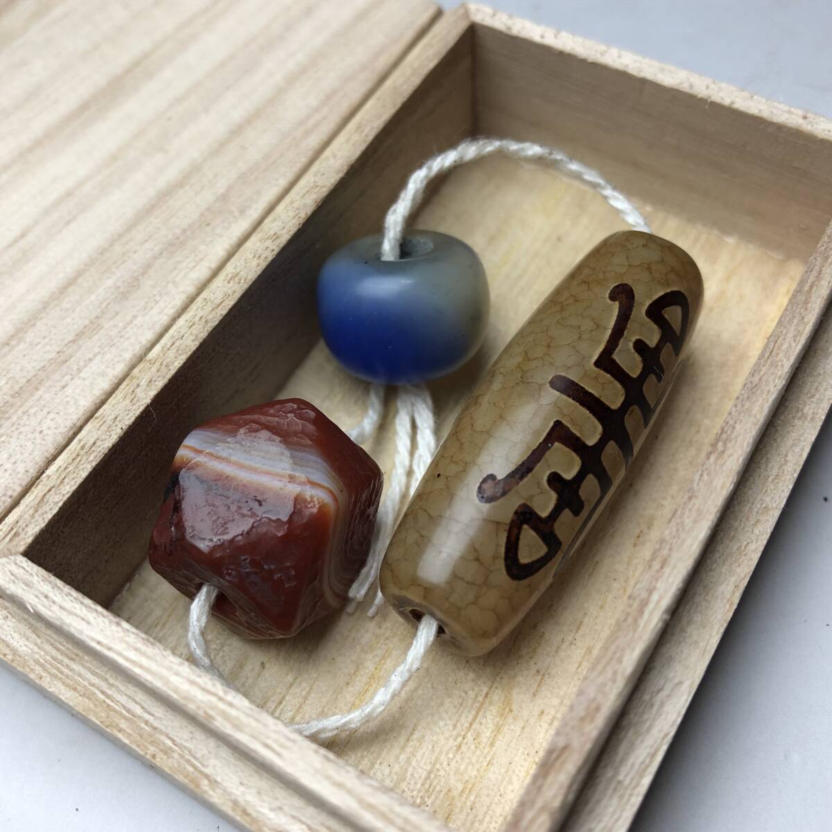 天珠 メノウ 瑪瑙 根付 緒締玉 提げ物 ビーズ 装飾品 