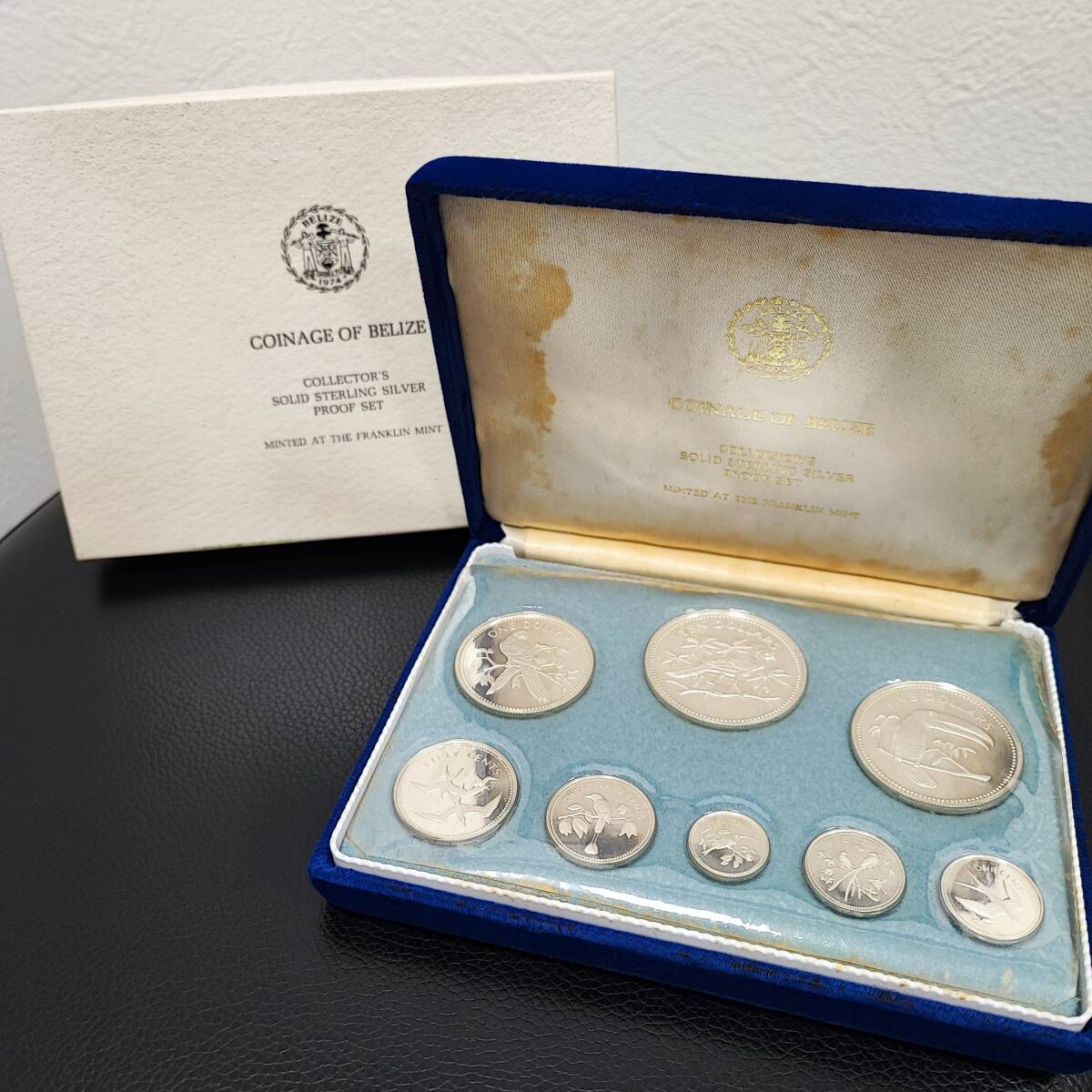 ベリーズ国 1974 プルーフ銀貨 貨幣セット SV925/スターリングシルバー 8枚 フランクリンミント ベリーゼ
