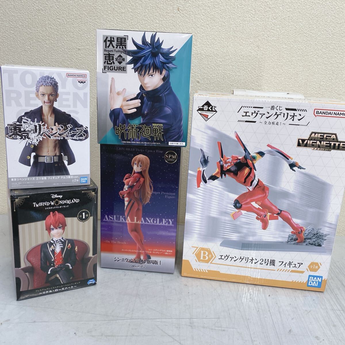 ●503 フィギュア5点まとめ エヴァンゲリオン 呪術廻戦 東京リベンジャーズ 未開封