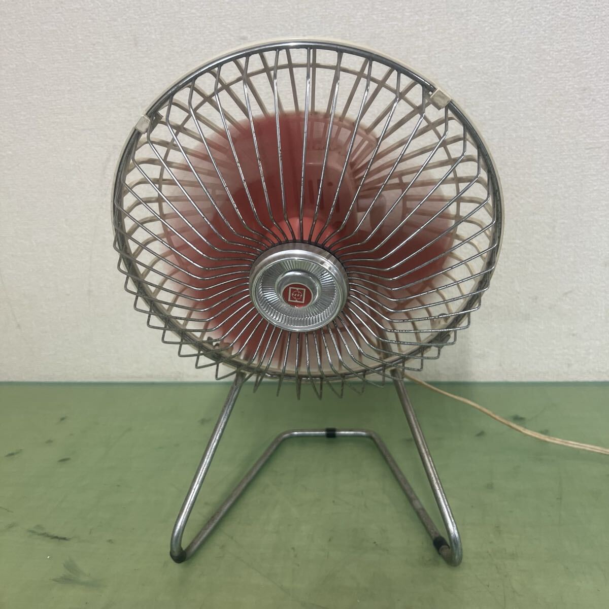 ●6 レトロ扇風機 ナショナル F-20A1F 卓上扇風 機松下電器赤い羽 ビンテージアンティーク扇風機・通電／動作確認済