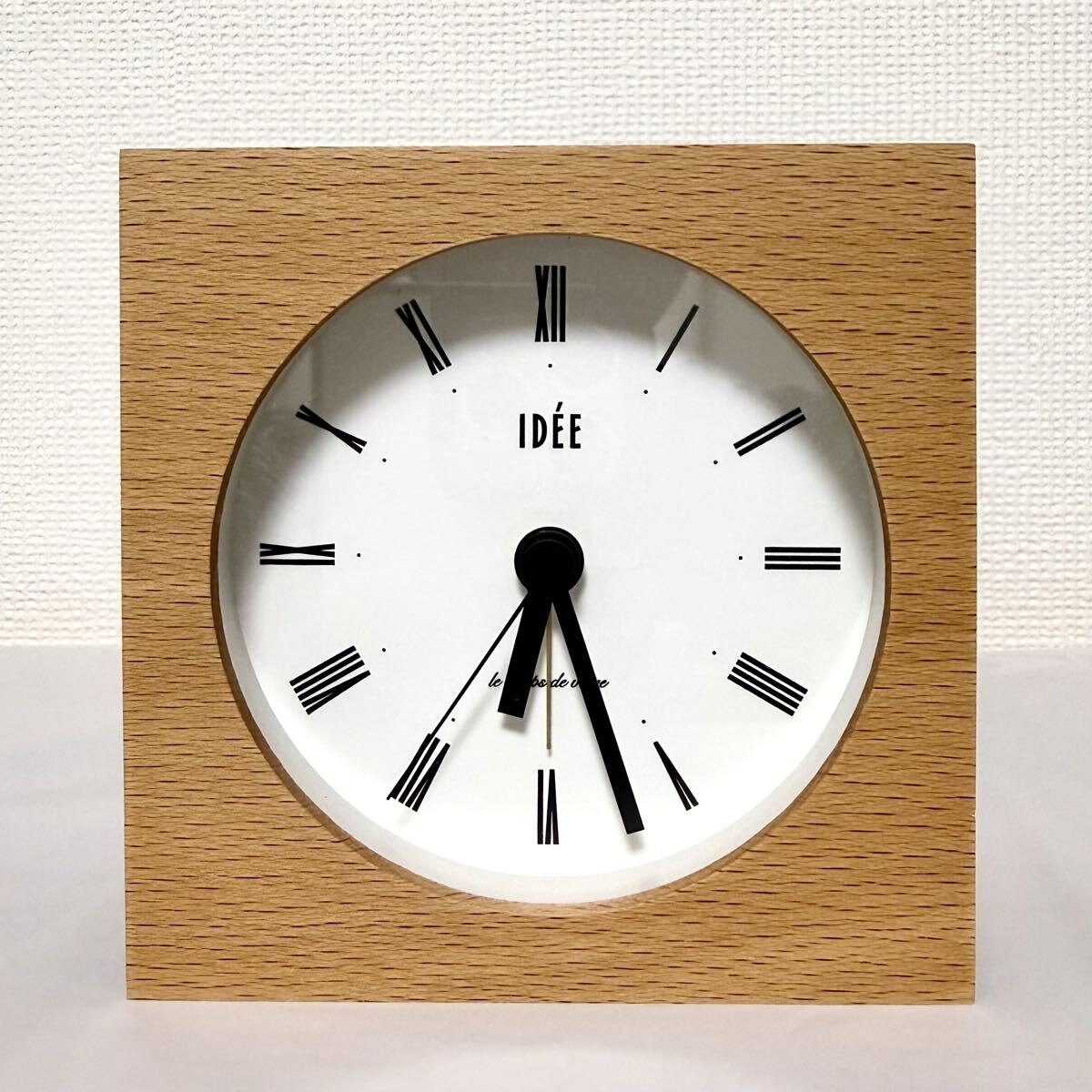 IDEE （イデー）TIMING アラームクロック ローマ数字 ナチュラル　／木製時計・目覚まし時計